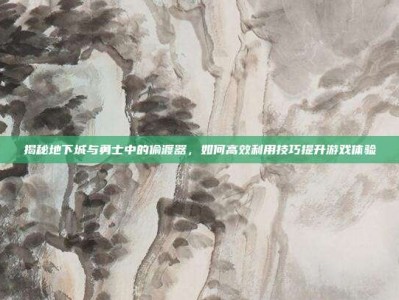 揭秘地下城与勇士中的偷渡器，如何高效利用技巧提升游戏体验