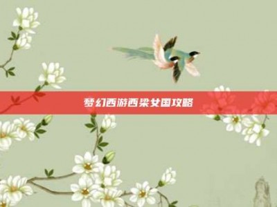 梦幻西游西梁女国攻略