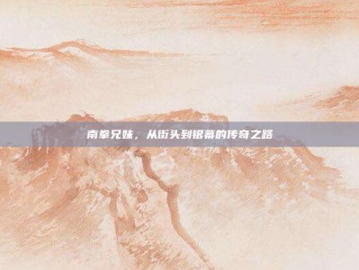 南拳兄妹，从街头到银幕的传奇之路