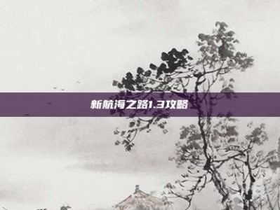 新航海之路1.3攻略