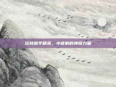 玩转和平精英，小音响的神奇力量