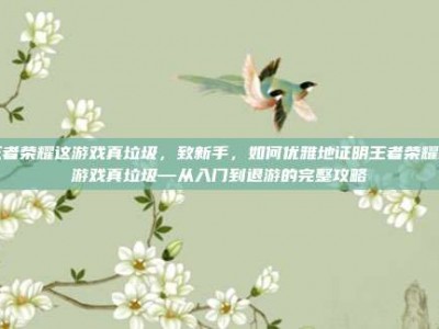 王者荣耀这游戏真垃圾，致新手，如何优雅地证明王者荣耀这游戏真垃圾—从入门到退游的完整攻略