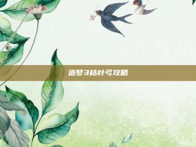 造梦3枯叶弓攻略