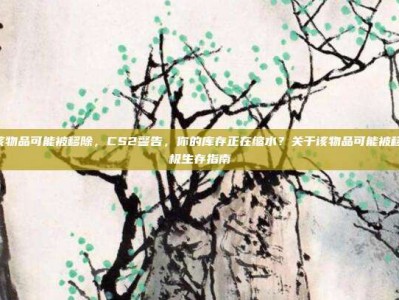 csgo该物品可能被移除，CS2警告，你的库存正在缩水？关于该物品可能被移除的终极生存指南