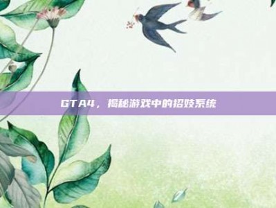 GTA4，揭秘游戏中的招妓系统