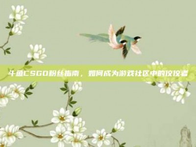 斗鱼CSGO粉丝指南，如何成为游戏社区中的佼佼者
