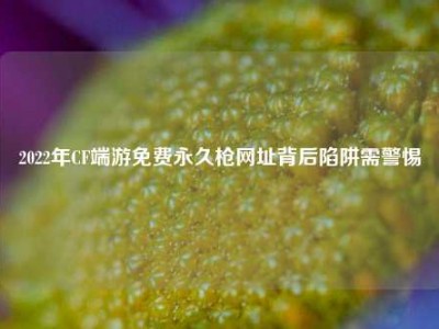 2022年CF端游免费永久枪网址背后陷阱需警惕