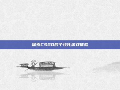 探索CSGO的个性化游戏体验