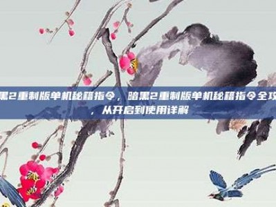 暗黑2重制版单机秘籍指令，暗黑2重制版单机秘籍指令全攻略，从开启到使用详解
