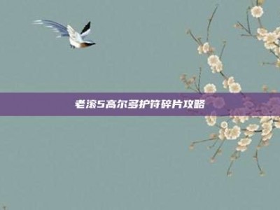老滚5高尔多护符碎片攻略