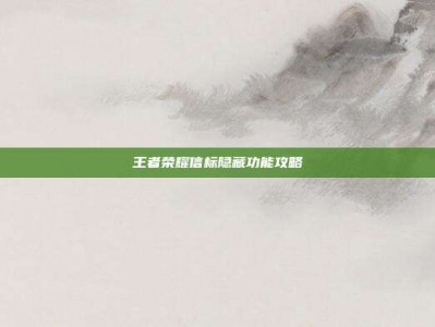 王者荣耀信标隐藏功能攻略