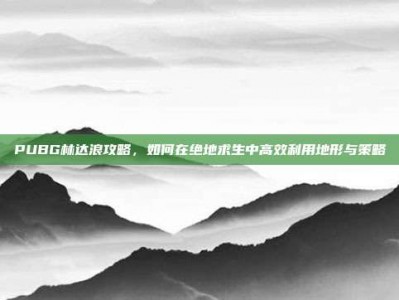 PUBG林达浪攻略，如何在绝地求生中高效利用地形与策略