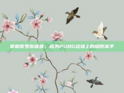 掌握俄罗斯语音，成为PUBG战场上的隐形高手
