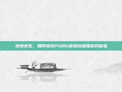绝地求生，如何修改PUBG密码以增强游戏体验