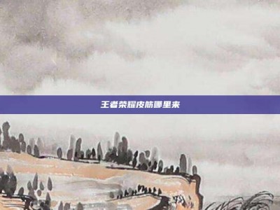 王者荣耀皮筋哪里来