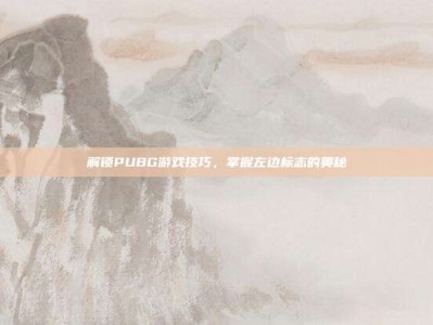 解锁PUBG游戏技巧，掌握左边标志的奥秘