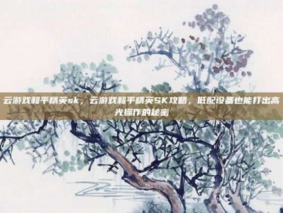 云游戏和平精英sk，云游戏和平精英SK攻略，低配设备也能打出高光操作的秘密