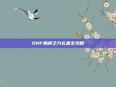 DNF巅峰之力礼盒全攻略