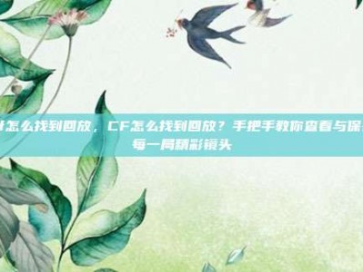 cf怎么找到回放，CF怎么找到回放？手把手教你查看与保存每一局精彩镜头