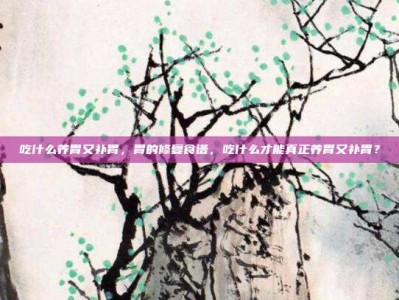 吃什么养胃又补胃，胃的修复食谱，吃什么才能真正养胃又补胃？