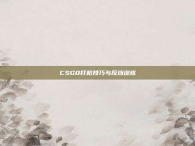 CSGO打枪技巧与反应训练