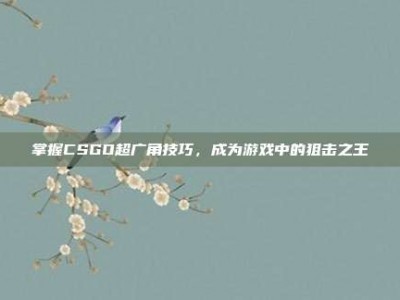 掌握CSGO超广角技巧，成为游戏中的狙击之王