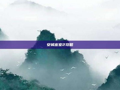 安城密室2攻略