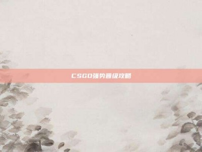 CSGO强势晋级攻略