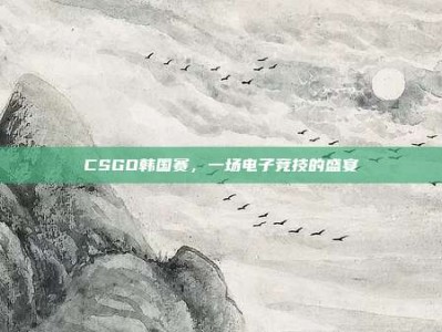 CSGO韩国赛，一场电子竞技的盛宴