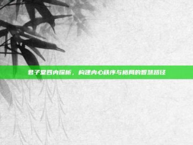 君子堂四内探析，构建内心秩序与格局的智慧路径