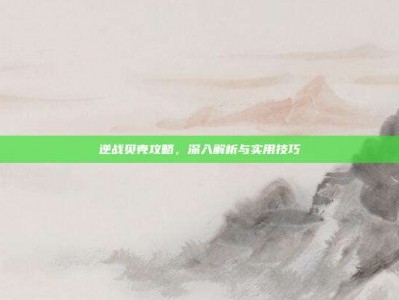 逆战贝壳攻略，深入解析与实用技巧