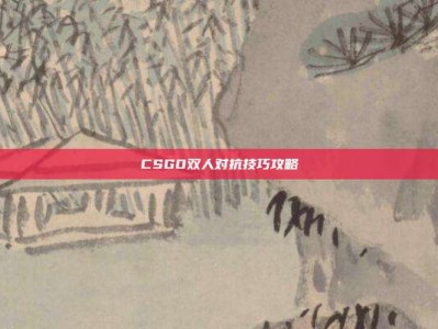 CSGO双人对抗技巧攻略