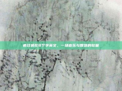 疯狂猜歌8个字英文，一场音乐与智慧的较量