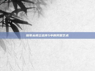 探索太阁立志传5中的冥想艺术