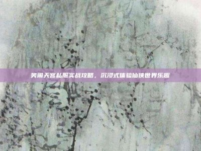 笑闹天宫私服实战攻略，沉浸式体验仙侠世界乐趣