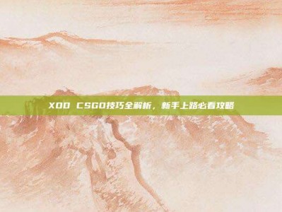 XDD CSGO技巧全解析，新手上路必看攻略