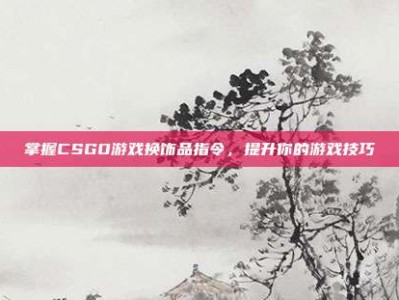 掌握CSGO游戏换饰品指令，提升你的游戏技巧