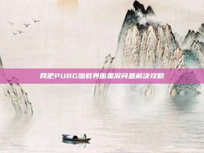 网吧PUBG加载界面黑屏问题解决攻略