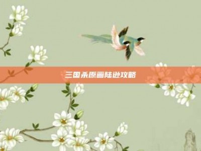 三国杀原画陆逊攻略