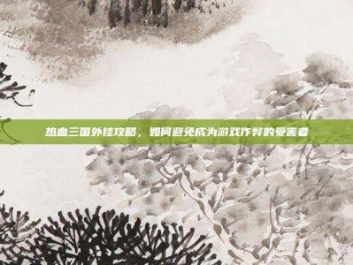 热血三国外挂攻略，如何避免成为游戏作弊的受害者