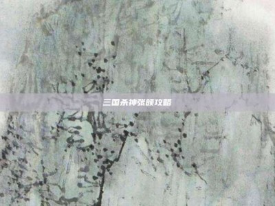 三国杀神张颌攻略
