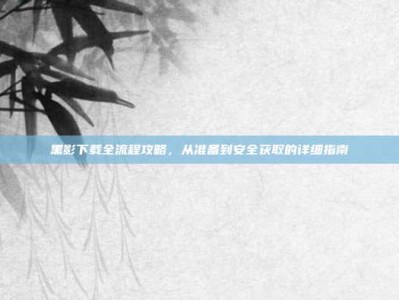 黑影下载全流程攻略，从准备到安全获取的详细指南