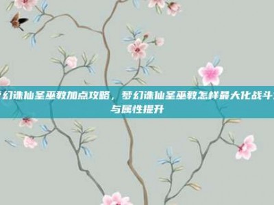 梦幻诛仙圣巫教加点攻略，梦幻诛仙圣巫教怎样最大化战斗力与属性提升