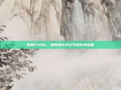 掌握PUBG，地铁模式中红弓的完美设置