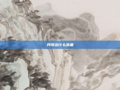 月骑出什么装备