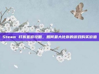 Steam 打折差价攻略，如何最大化你的游戏购买价值