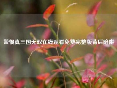 警惕真三国无双在线观看免费完整版背后陷阱