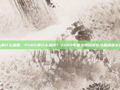 pubg拿什么加速，PUBG拿什么加速？2024年最全网络优化与加速器实测攻略