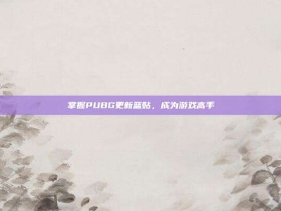 掌握PUBG更新蓝贴，成为游戏高手
