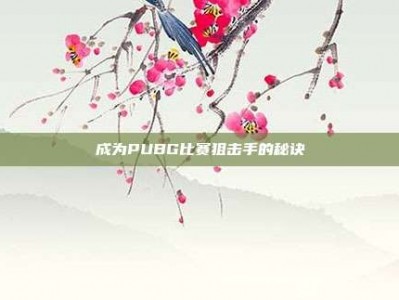 成为PUBG比赛狙击手的秘诀